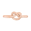 Thumbnail Image 2 of Heart-Shaped Rope Knot Toe Ring in 10K Rose Gold