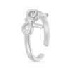 Rope Bow Knot Toe Ring in Sterling Silver