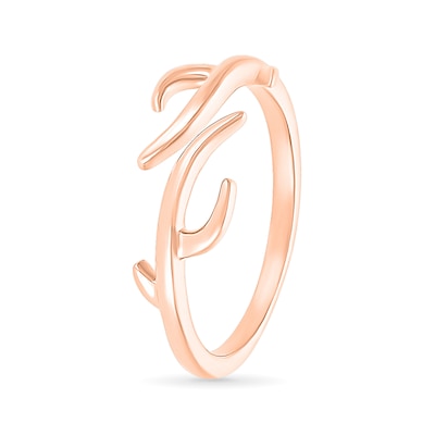 Antlers Wrap Toe Ring in 10K Rose Gold