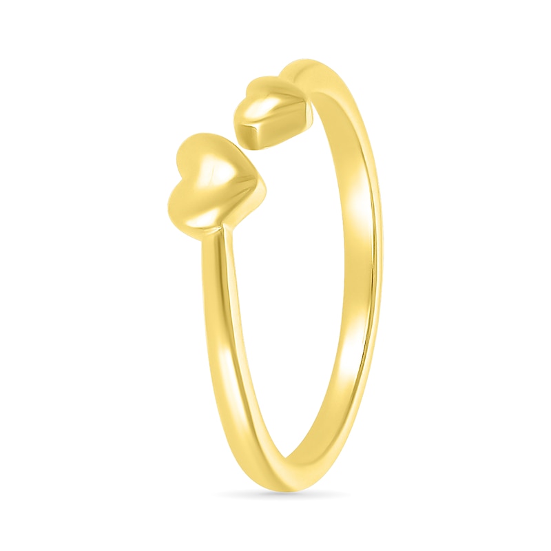 Polished Double Heart Wrap Toe Ring in 10K Gold|Peoples Jewellers