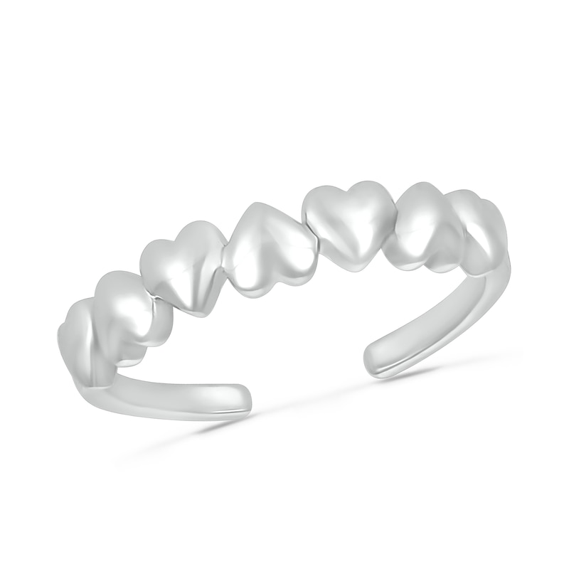Alternating Hearts Toe Ring in Sterling Silver|Peoples Jewellers