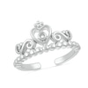 Thumbnail Image 0 of Heart Crown with Scrollwork Toe Ring in Sterling Silver