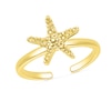 Textured Starfish Toe Ring in 10K Gold