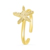 Textured Starfish Toe Ring in 10K Gold