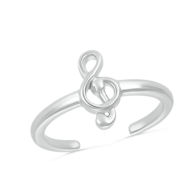 Treble Clef Music Note Toe Ring in Sterling Silver|Peoples Jewellers