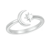 Thumbnail Image 0 of Crescent Moon and Star Wrap Toe Ring in Sterling Silver