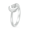 Thumbnail Image 1 of Crescent Moon and Star Wrap Toe Ring in Sterling Silver