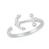 Sideways Anchor Wrap Toe Ring in Sterling Silver