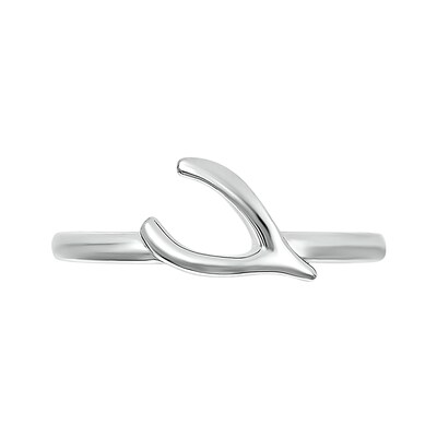 Wish Bone Toe Ring in 10K White Gold