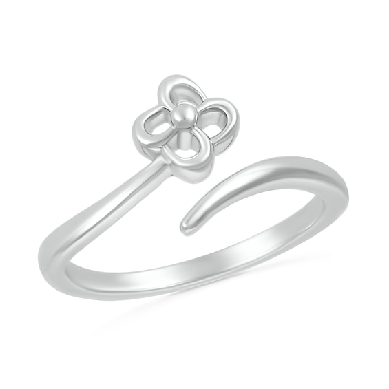 Celtic-Style Flower Wrap Toe Ring in Sterling Silver