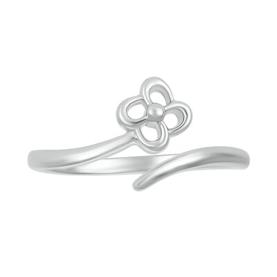 Celtic-Style Flower Wrap Toe Ring in Sterling Silver