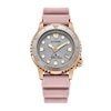 Thumbnail Image 0 of Ladies' Citizen Eco-Drive® Promaster Dive Rose-Tone Pink Rubber Strap Watch with Silver-Tone Dial (Model: EO2023-00A)