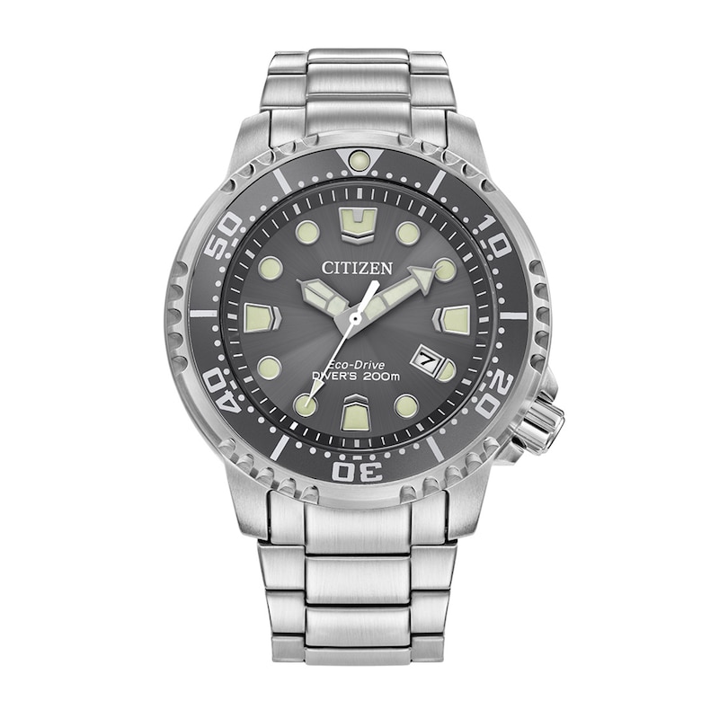 Men's Citizen Eco-Drive® Promaster Marine Watch with Sunray Grey Dial (Model: BN0167-50H)|Peoples Jewellers
