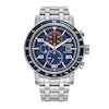 Thumbnail Image 0 of Men's Citizen Eco-Drive® Brycen Chronograph Silver-Tone Watch with Blue Dial (Model: CA0850-59L)