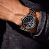 Thumbnail Image 3 of Men's Citizen Eco-Drive® Brycen Chronograph Silver-Tone Watch with Blue Dial (Model: CA0850-59L)