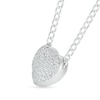 Thumbnail Image 1 of 0.18 CT. T.W. Diamond Heart Pendant in Sterling Silver - 20"
