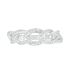 Thumbnail Image 1 of 0.18 CT. T.W. Diamond Curb Chain Ring in Sterling Silver