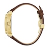 Thumbnail Image 1 of Men's Bulova Icon Gold-Tone Brown Racing Strap Watch with Black Dial (Model: 97B216)