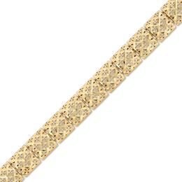 Fancy Link Bracelet in 10K Gold - 7.25&quot;