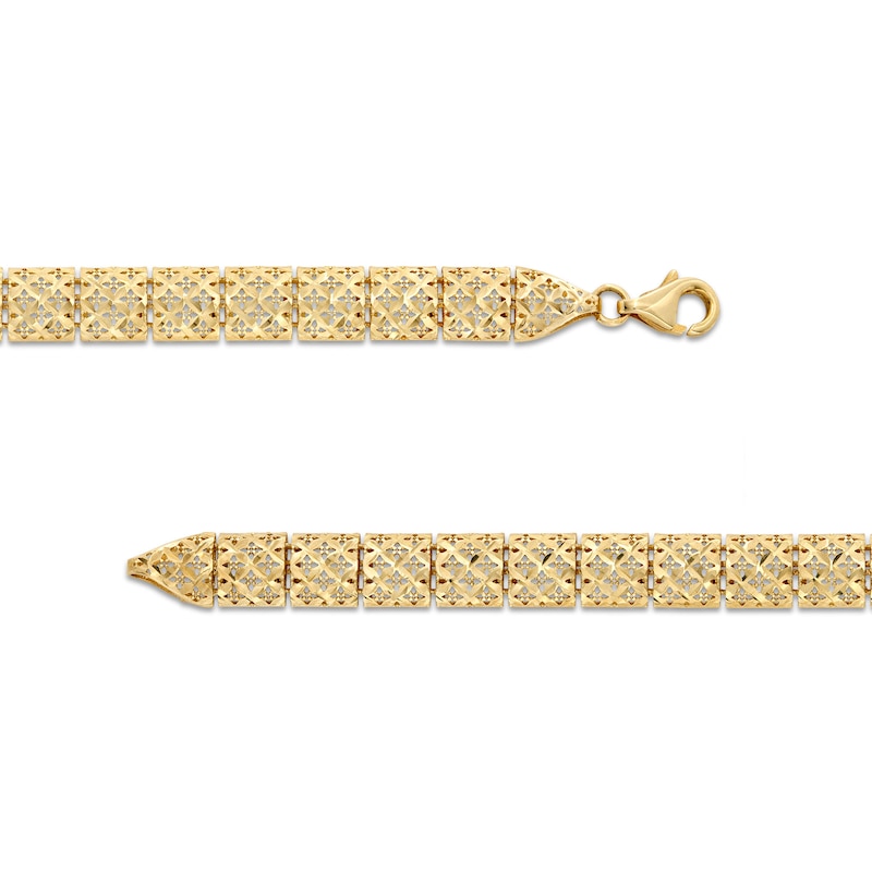 Fancy Link Bracelet in 10K Gold - 7.25"|Peoples Jewellers