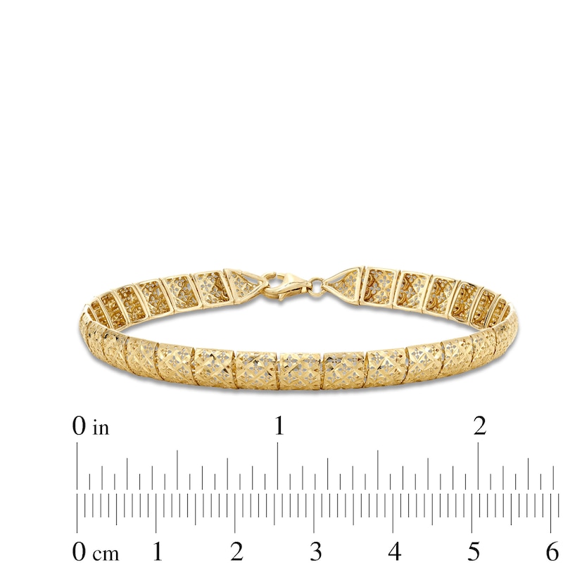 Fancy Link Bracelet in 10K Gold - 7.25"|Peoples Jewellers