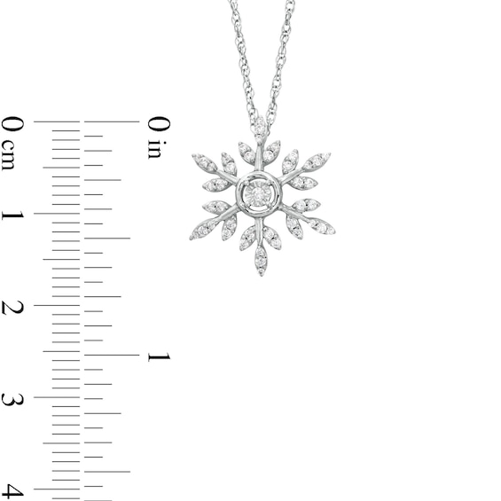 0.20 CT. T.W. Diamond Snowflake Pendant in Sterling Silver