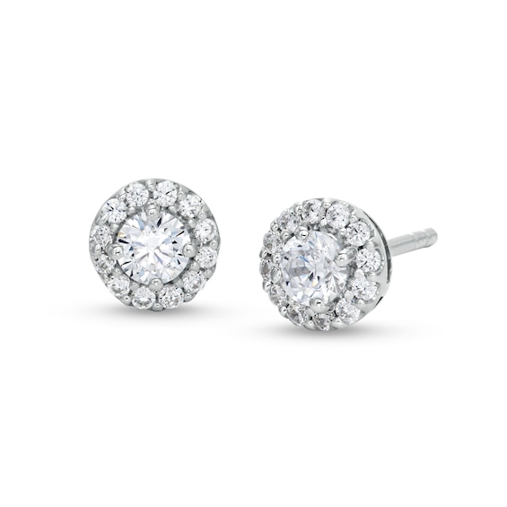 CT. T.W. Diamond Frame Stud Earrings in 10K White Gold (J/I3