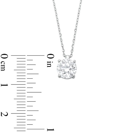 CT. Certified Lab-Created Diamond Solitaire Pendant in 14K White Gold (I/SI2