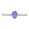 Thumbnail Image 3 of Oval Tanzanite Solitaire Braided Ring in 10K White Gold