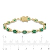 Oval Emerald Open Link Bracelet in 10K Gold - 7.25"