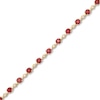 Thumbnail Image 1 of Certified Ruby and 0.20 CT. T.W. Diamond Bezel-Set Alternating Line Bracelet in 10K Gold - 7.25&quot;