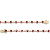 Thumbnail Image 3 of Certified Ruby and 0.20 CT. T.W. Diamond Bezel-Set Alternating Line Bracelet in 10K Gold - 7.25&quot;