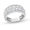Thumbnail Image 0 of 1.25 CT. T.W. Certified Lab-Created Diamond Herringbone Pattern Band in 14K White Gold (F/SI2)