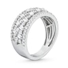 Thumbnail Image 3 of 1.25 CT. T.W. Certified Lab-Created Diamond Herringbone Pattern Band in 14K White Gold (F/SI2)
