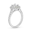 Thumbnail Image 2 of 1.25 CT. T.W. Princess-Cut Certified Diamond Scallop Frame Engagement Ring in 10K White Gold (I/I2)