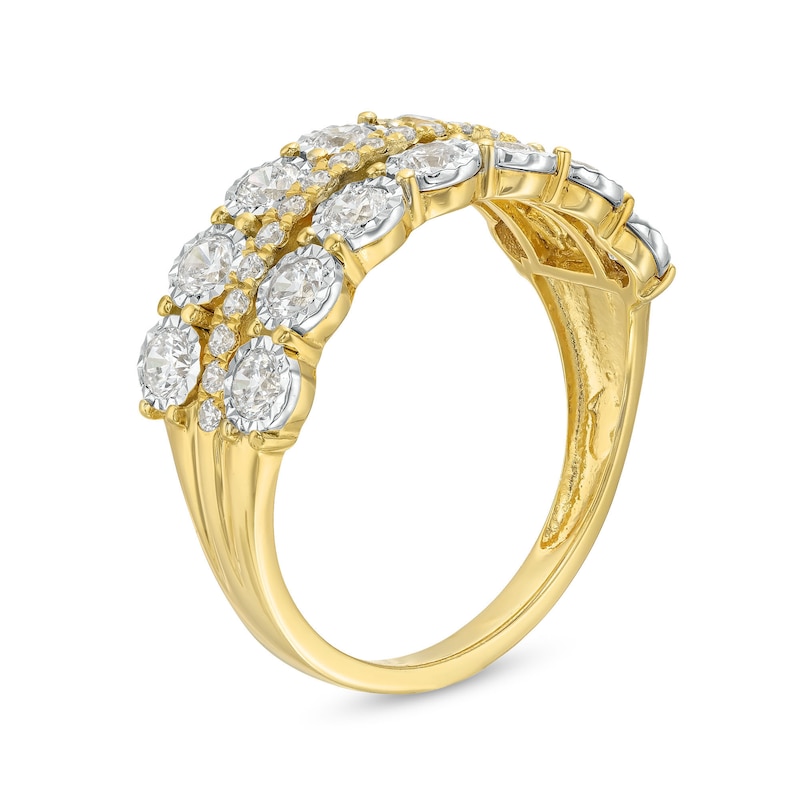 1.00 CT. T.W. Diamond Miracle Double Row Band in 10K Gold