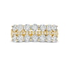 Thumbnail Image 4 of 0.50 CT. T.W. Diamond Miracle Double Row Band in 10K Gold