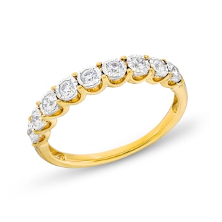 0.25 CT. T.W. Diamond Miracle Nine Stone Band in 10K Two-Tone Gold