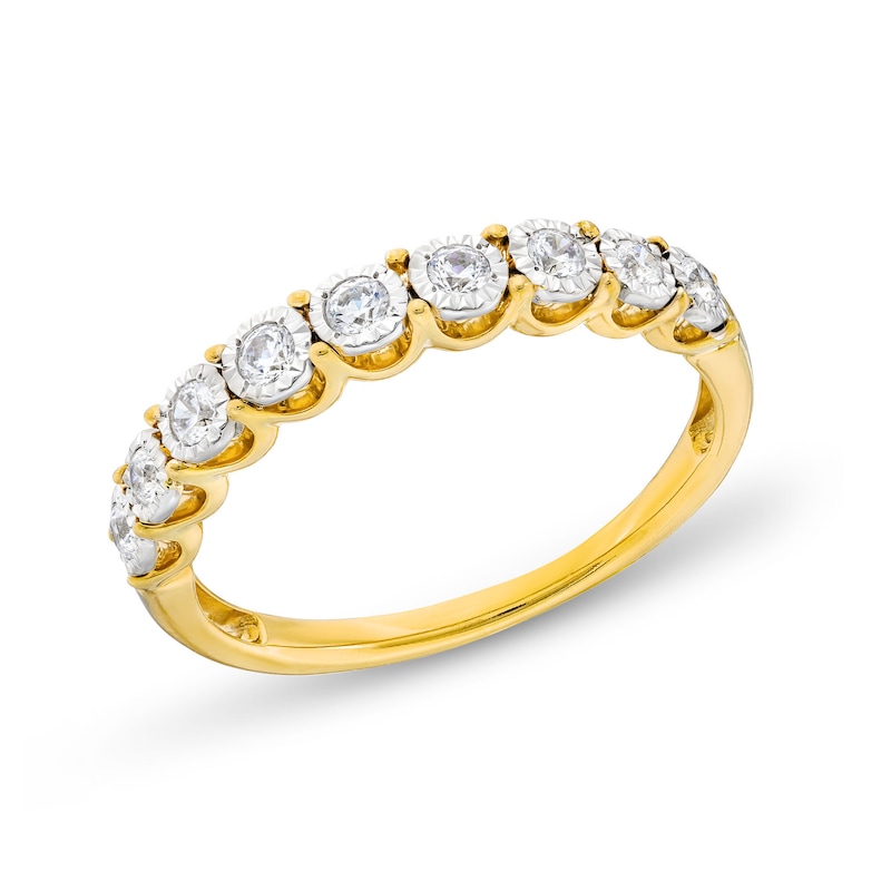 0.25 CT. T.W. Diamond Miracle Nine Stone Band in 10K Gold|Peoples Jewellers