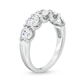 1.20 CT. T.W. Diamond Miracle Five Stone Band in 10K White Gold