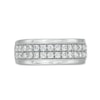 Thumbnail Image 3 of 1.00 CT. T.W. Diamond Double Row Milgrain Band in Sterling Silver