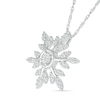 0.18 CT. T.W. Diamond Branch Snowflake Pendant in Sterling Silver