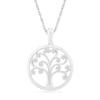 Thumbnail Image 0 of 0.04 CT. T.W. Diamond Curly Tree of Life Pendant in Sterling Silver