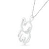 0.085 CT. T.W. Diamond Chubby Elephant Pendant in Sterling Silver