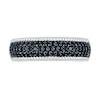 0.45 CT. T.W. Black and White Diamond Rope Edge Band in Sterling Silver