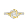 0.18 CT. T.W. Diamond Love Knot Ring in Sterling Silver with 10K Gold Plate