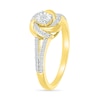 0.18 CT. T.W. Diamond Love Knot Ring in Sterling Silver with 10K Gold Plate