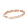 Thumbnail Image 0 of 0.04 CT. T.W. Diamond "X" Flower Station Stackable Band in 10K Rose Gold