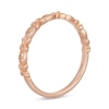 Thumbnail Image 2 of 0.04 CT. T.W. Diamond "X" Flower Station Stackable Band in 10K Rose Gold