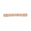 Thumbnail Image 3 of 0.04 CT. T.W. Diamond "X" Flower Station Stackable Band in 10K Rose Gold